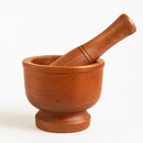 Mörser mit Stößel Holz 14 cm